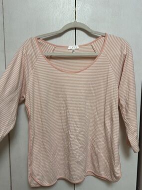 LAKE Women's Soft Pink Striped Scoop-Neck Pajama Top, Pants, and Shorts